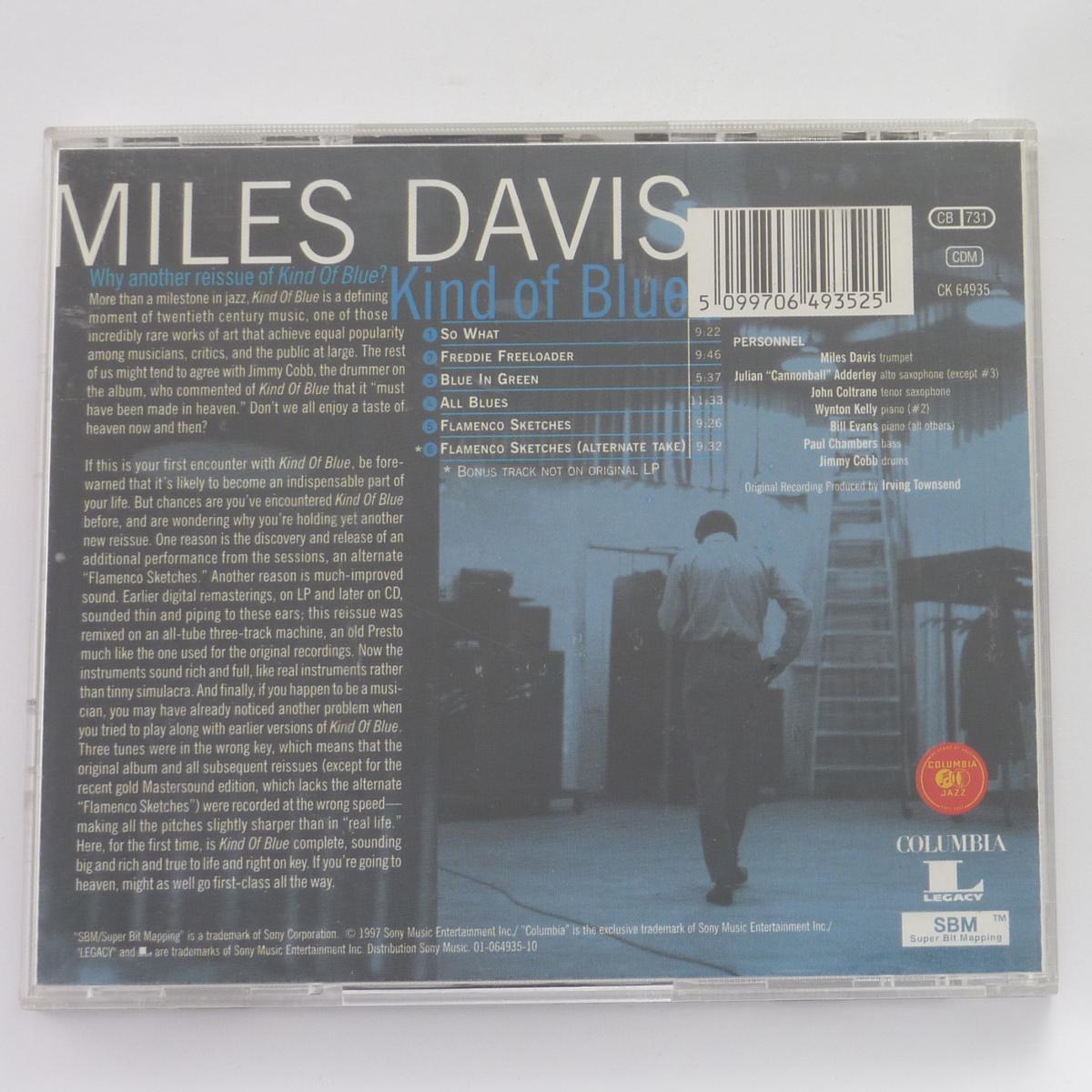 Miles Davis Kind Of Blue CD Album Reissue Remastered NONBREAKABLE