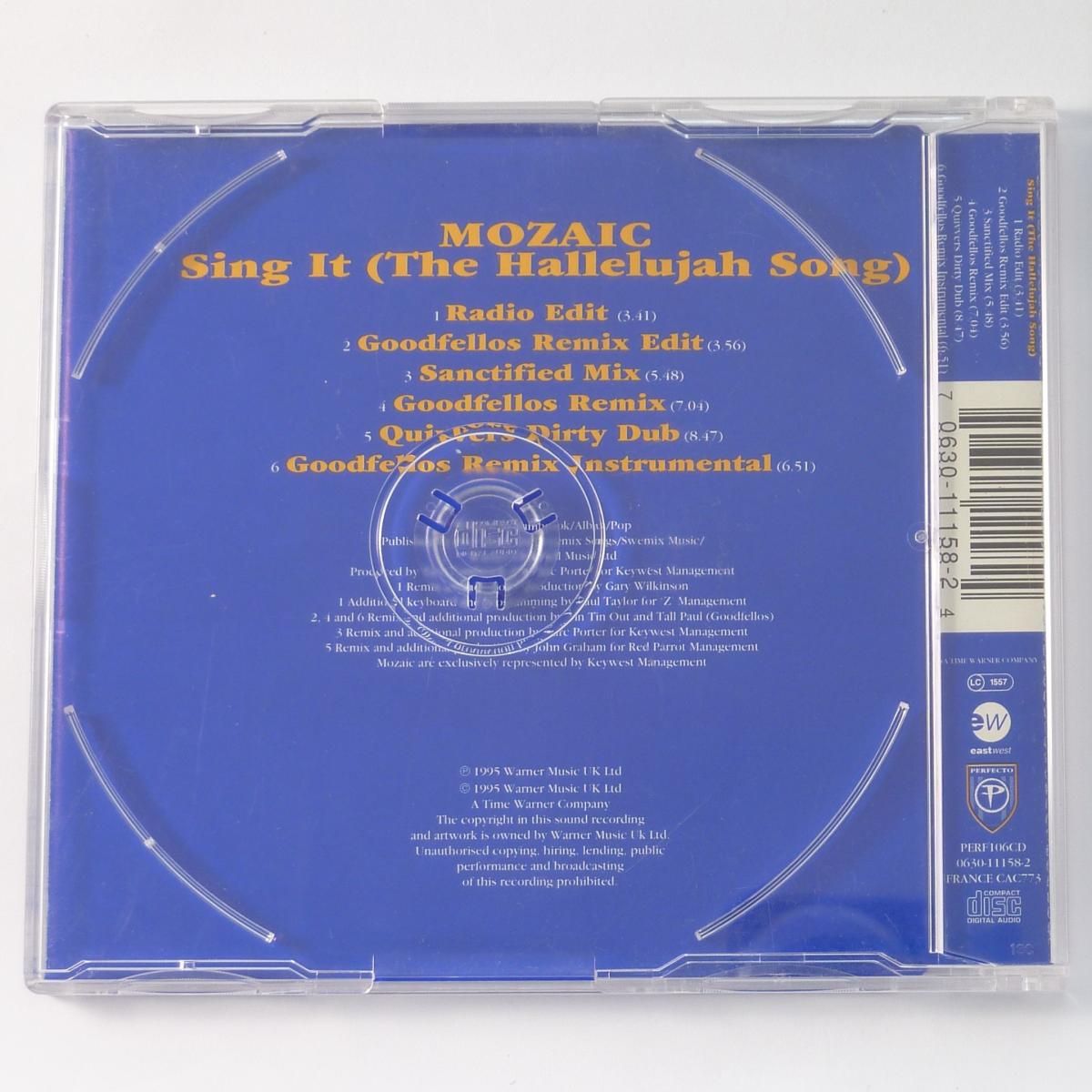 Mozaic Sing It (The Hallelujah Song) CD Single Disctronics S
