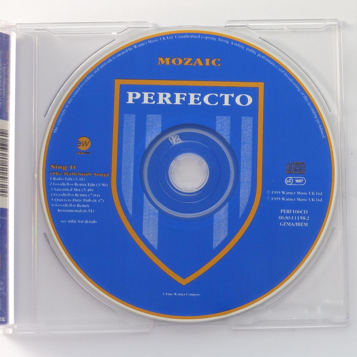 Mozaic Sing It (The Hallelujah Song) CD Single Disctronics S