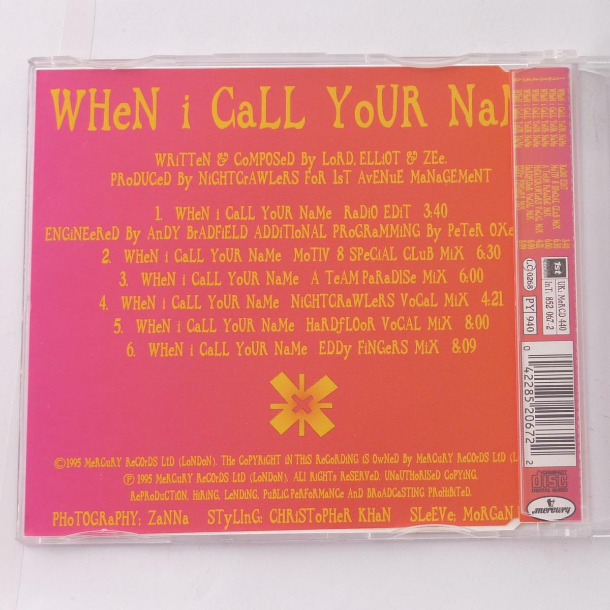 Märy Kiani When I Call Your Name CD Single
