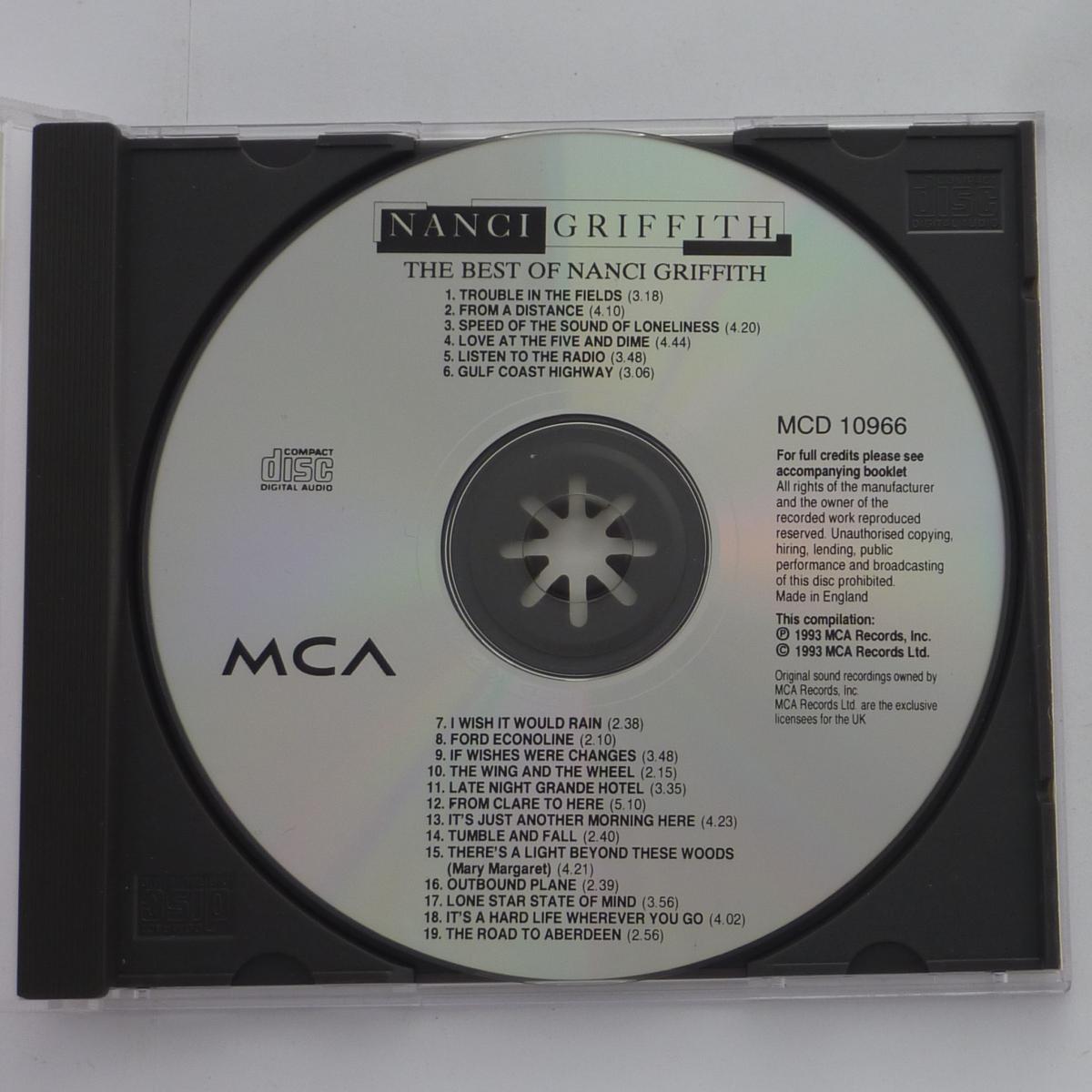 Nanci Griffith The Best Of Nanci Griffith CD Compilation