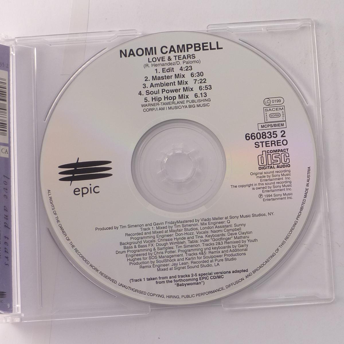 Naomi Campbell Love And Tears CD Maxi-Single