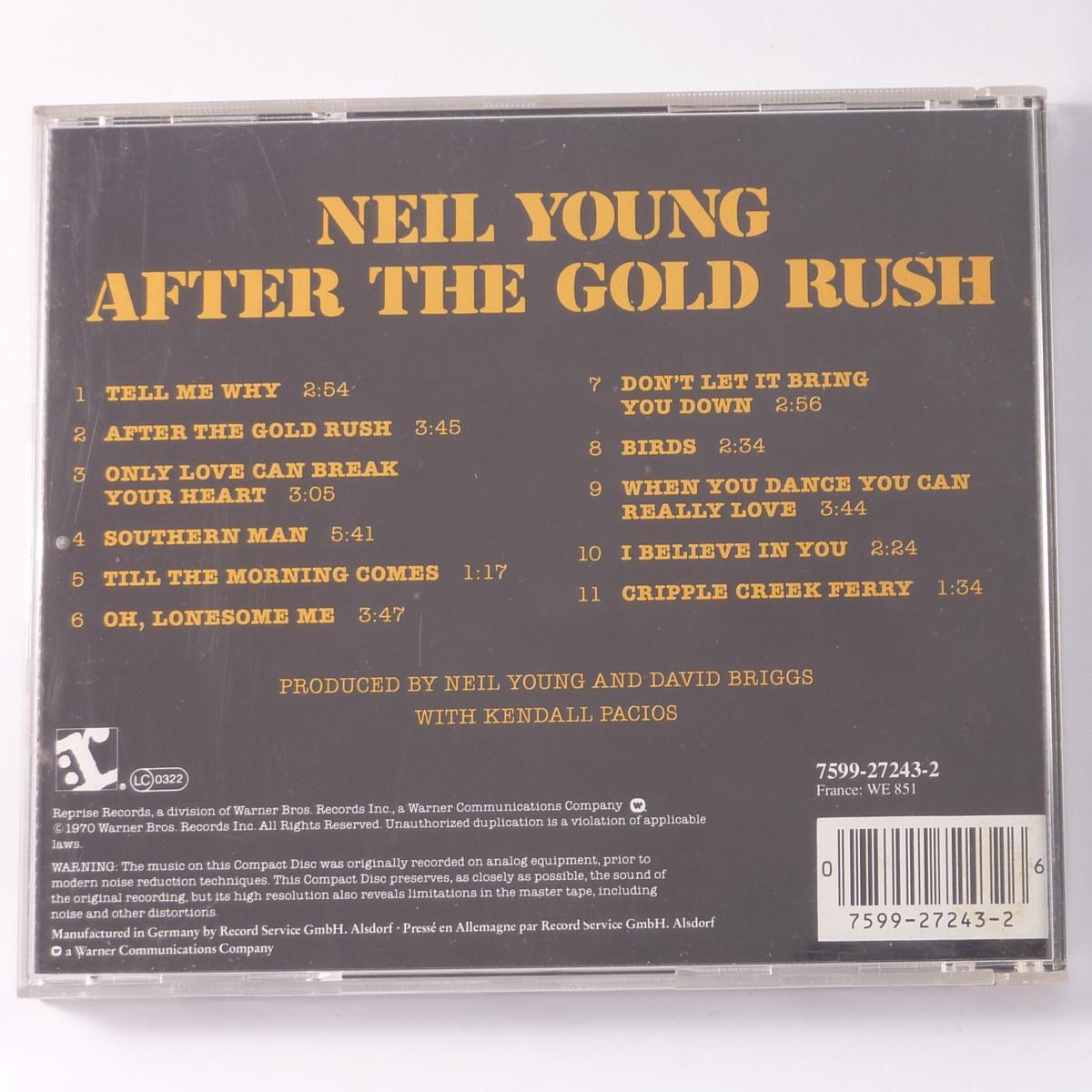 Neil Young After The Gold Rush CD Album Reissue Repress