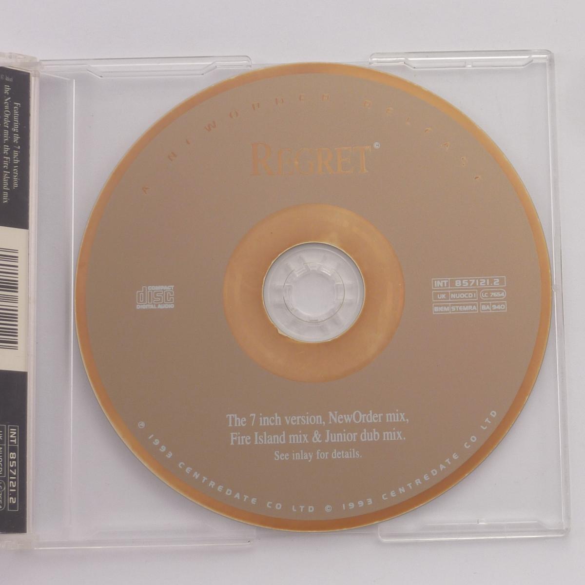 NewOrder Regret CD Single PDO UK