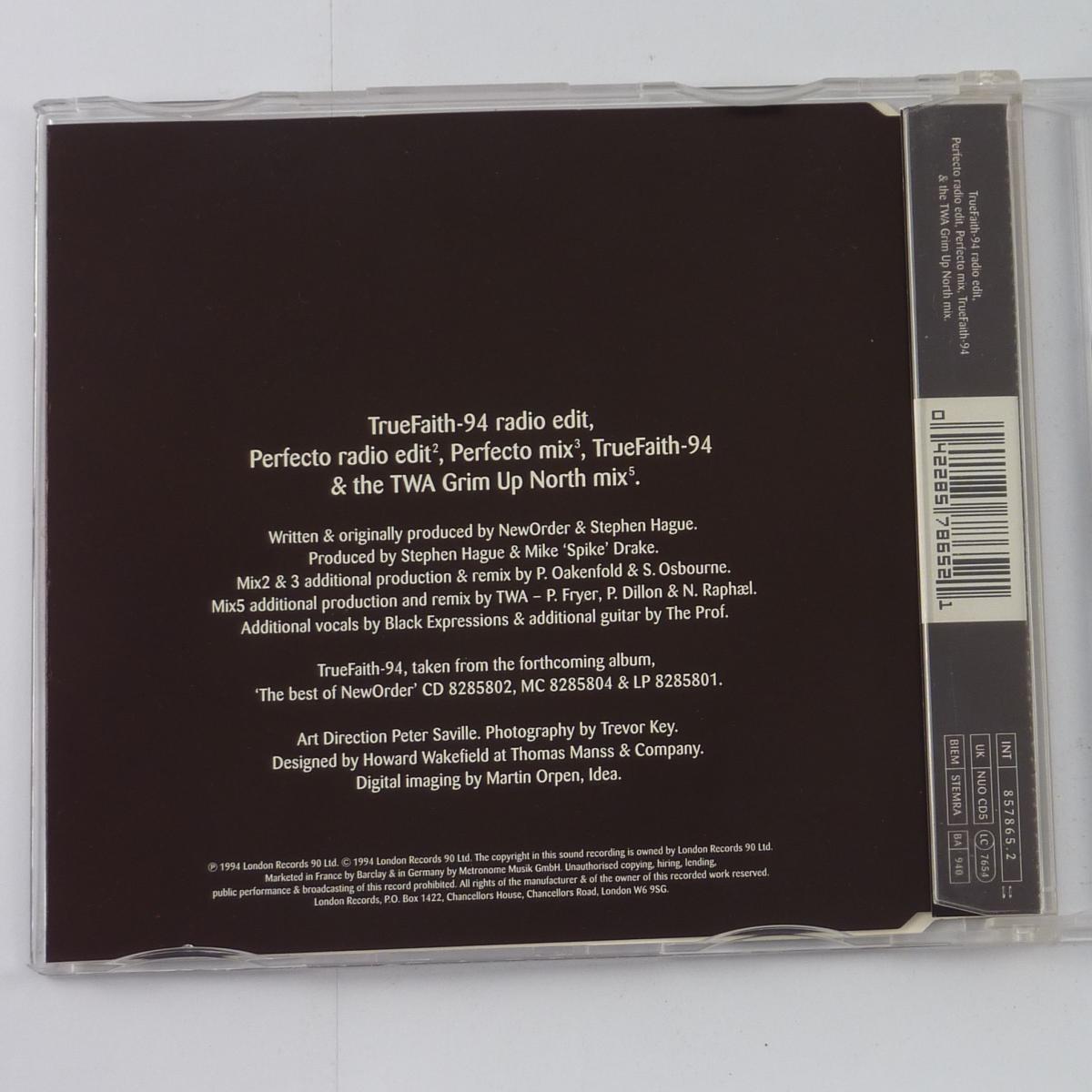 NewOrder TrueFaith-94 CD Single