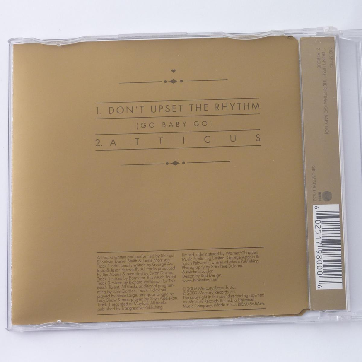 Noisettes Don't Upset The Rhythm (Go Baby Go) CD Single