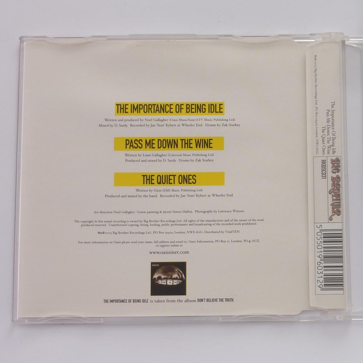 Oasis The Importance Of Being Idle CD Single
