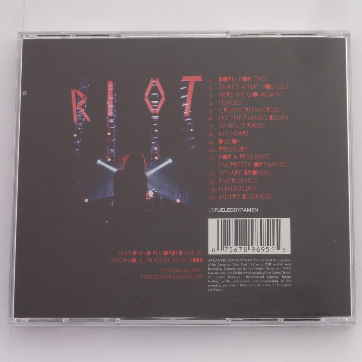 Paramore The Final Riot! CD Album DVD DVD-Video PAL Compilation