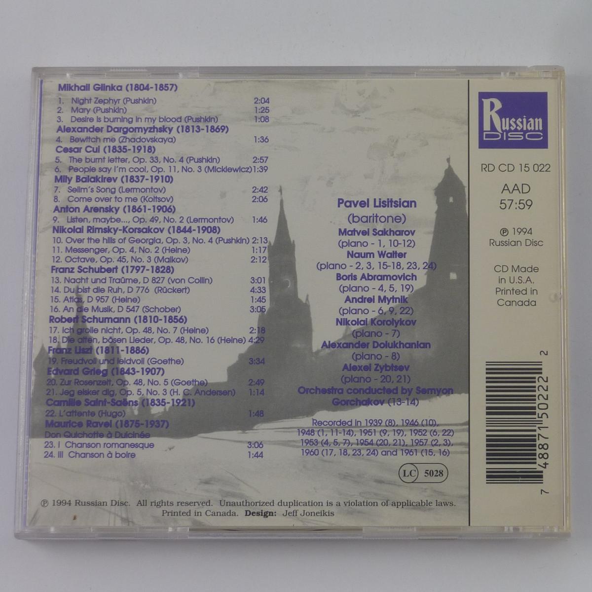 Pavel Listsian Recordings 1939-61 CD Compilation