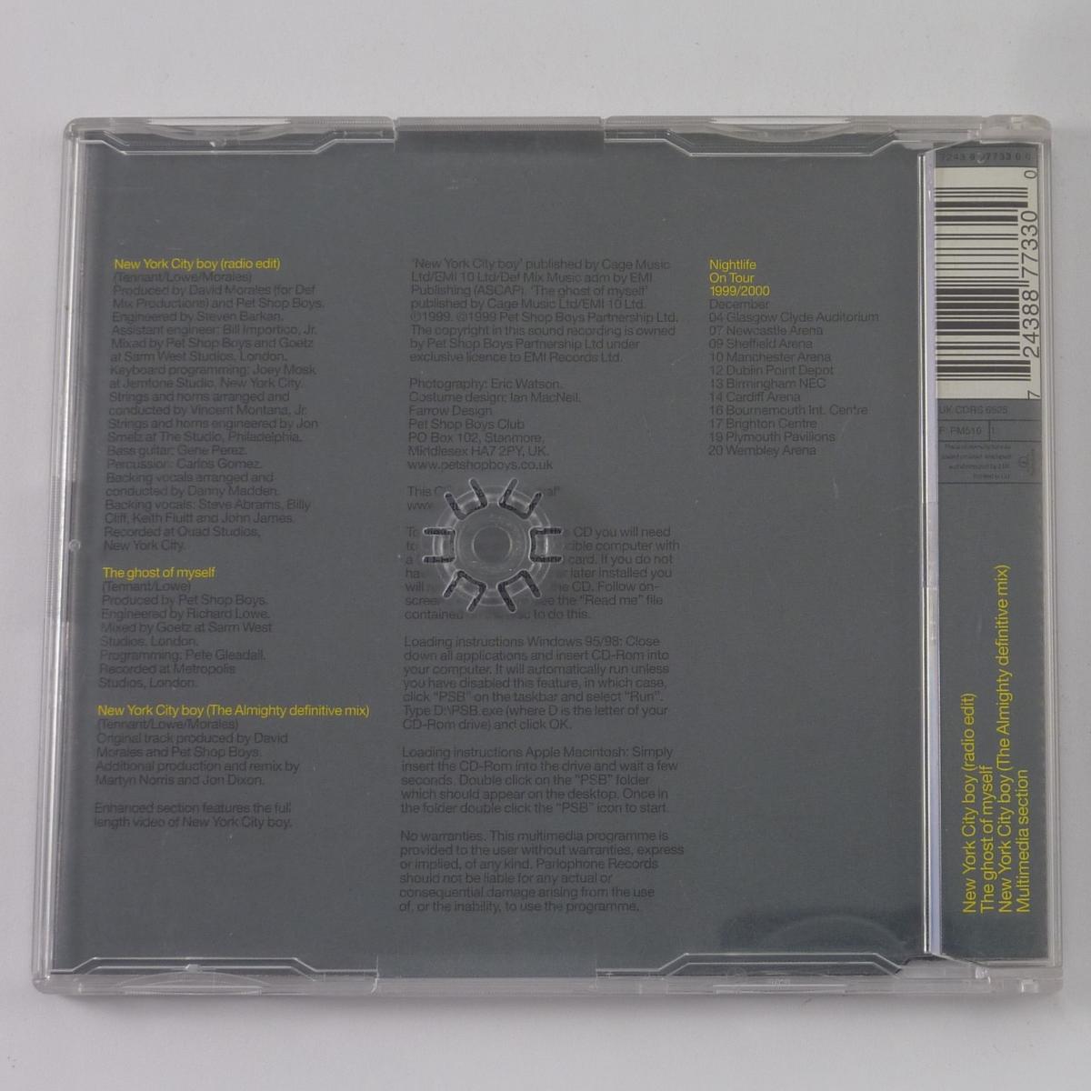 Pet Shop Boys New York City Boy CD Single Enhanced CD1