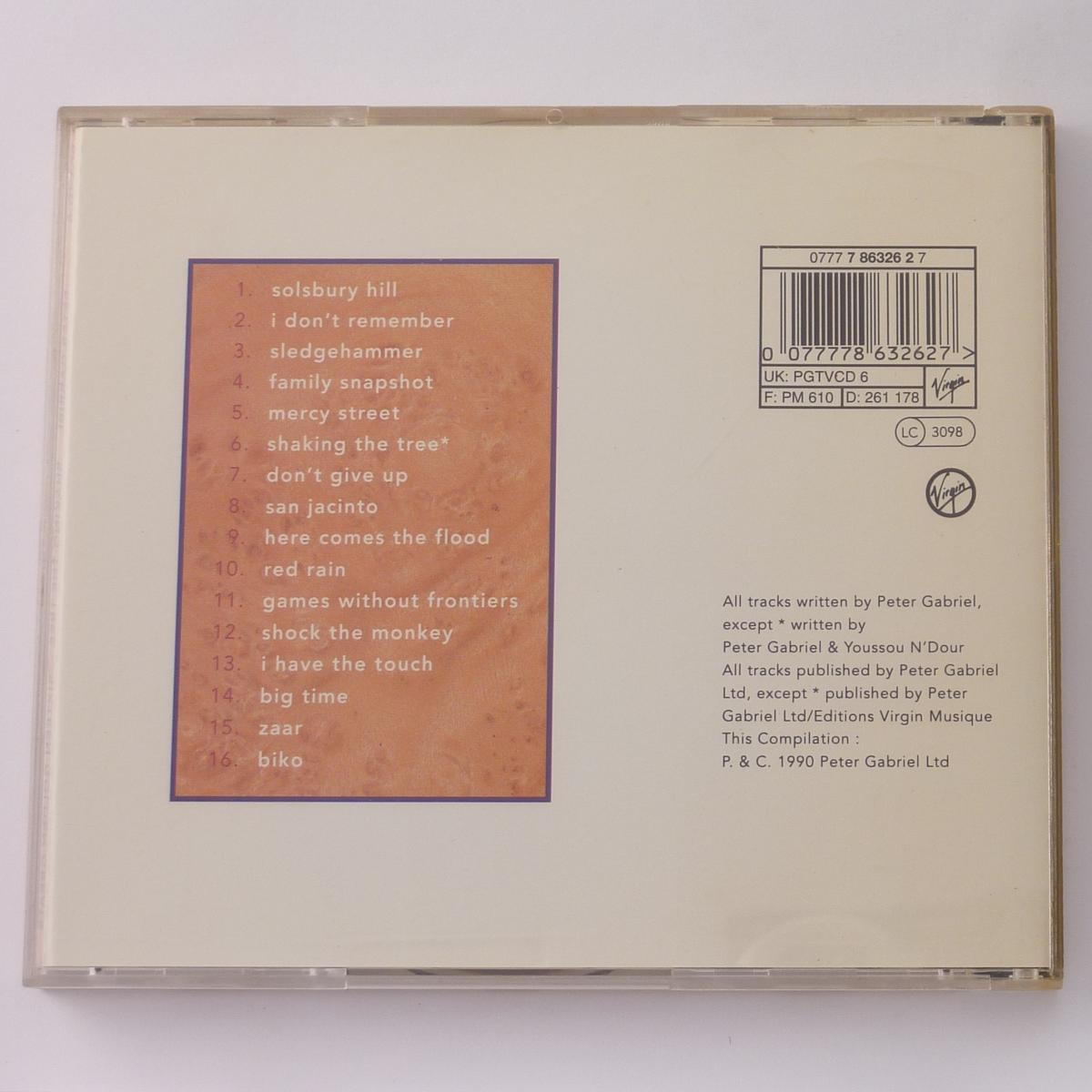 Peter Gabriel Shaking The Tree: Sixteen Golden Greats CD Compilation Reissue