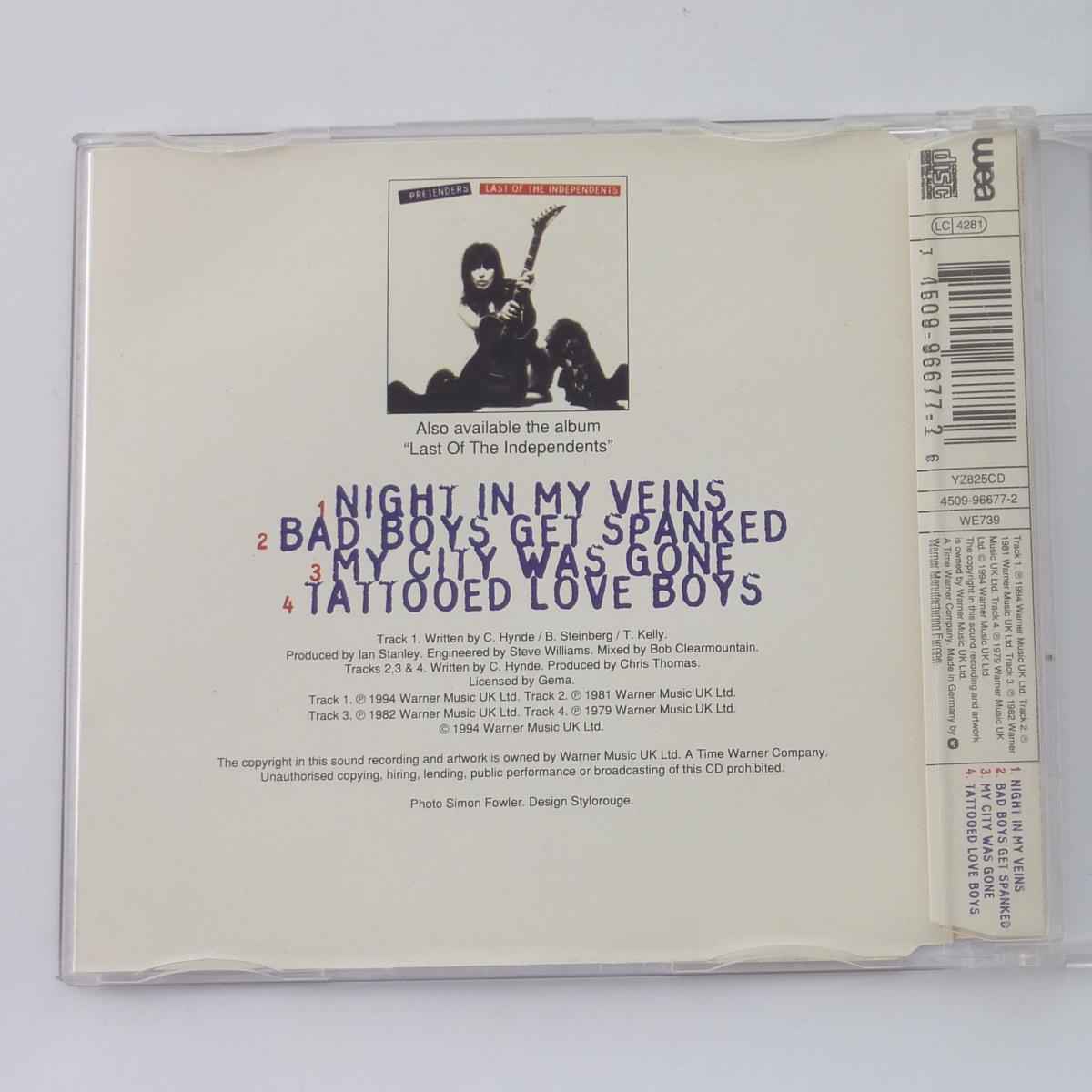 Pretenders Night In My Veins CD Single CD2