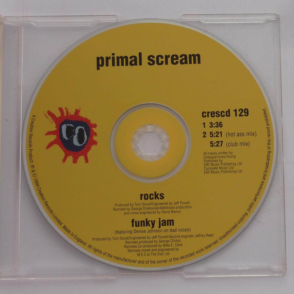 Primal Scream Rocks / Funky Jam CD Single