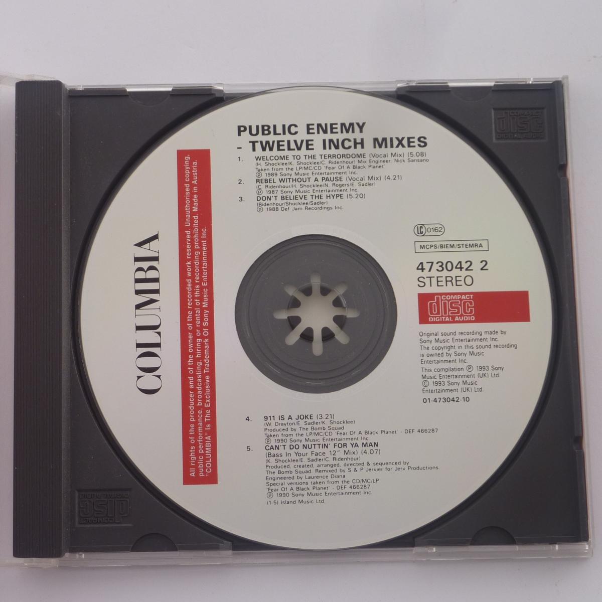 Public Enemy Twelve Inch Mixes CD Compilation