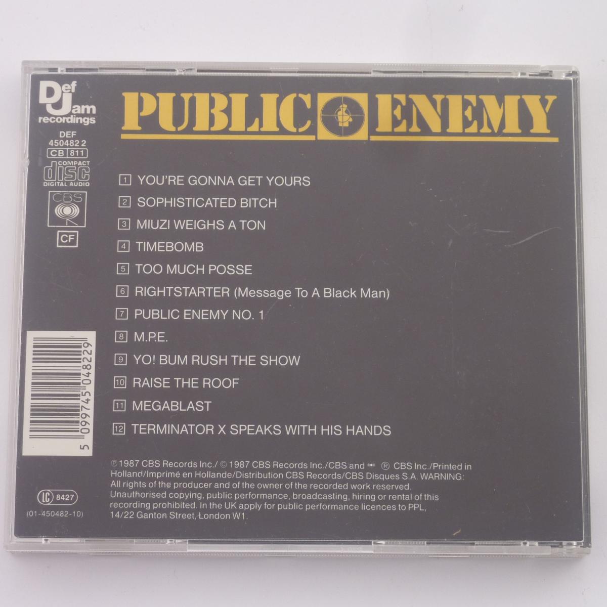 Public Enemy Yo! Bum Rush The Show CD Album