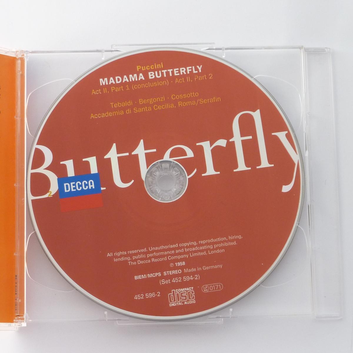 Puccini - Tebaldi, Bergonzi, Cossotto Madama Butterfly 2 × CD Album Reissue Remastered