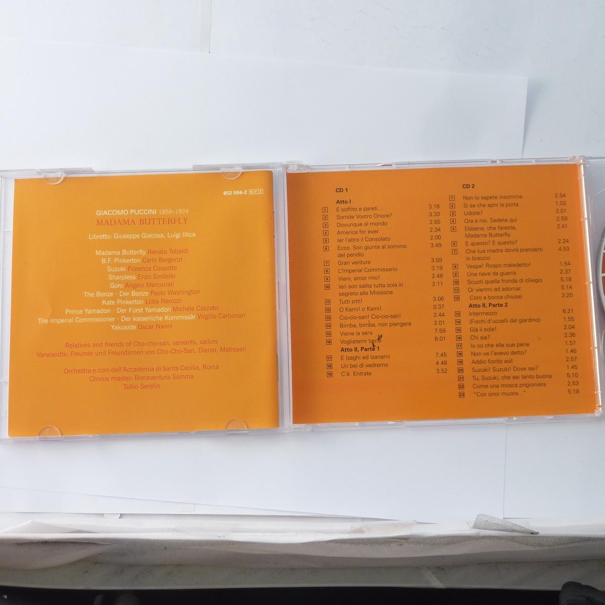 Puccini - Tebaldi, Bergonzi, Cossotto Madama Butterfly 2 × CD Album Reissue Remastered