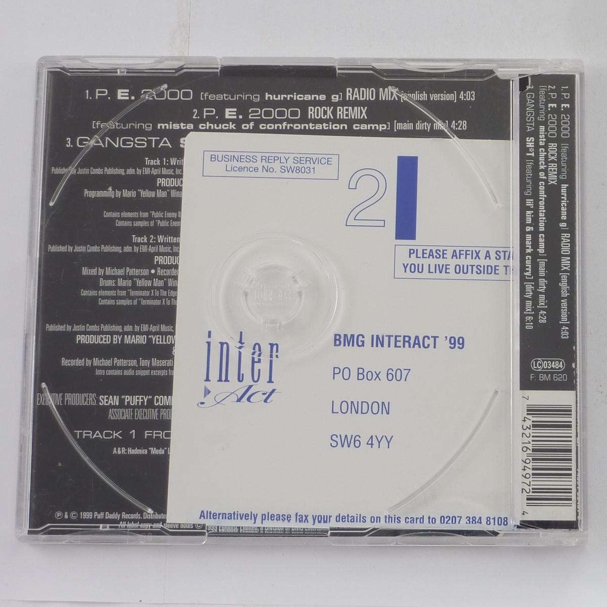 Puff Daddy Featuring Hurricane G P. E. 2000 CD Single CD1