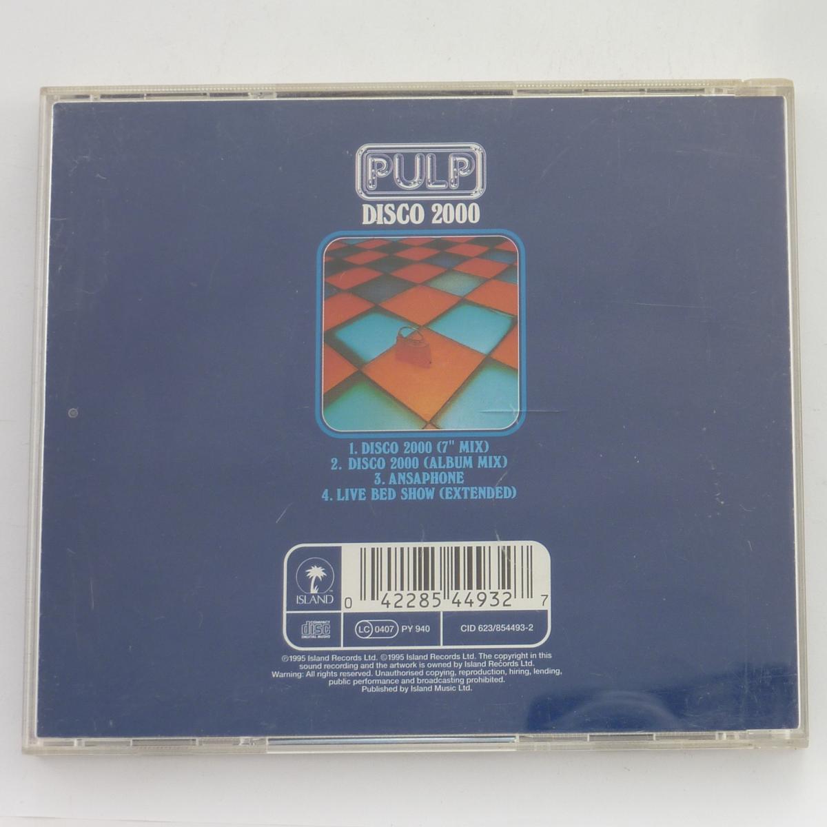 Pulp Disco 2000 CD Single CD1 Jewel Case