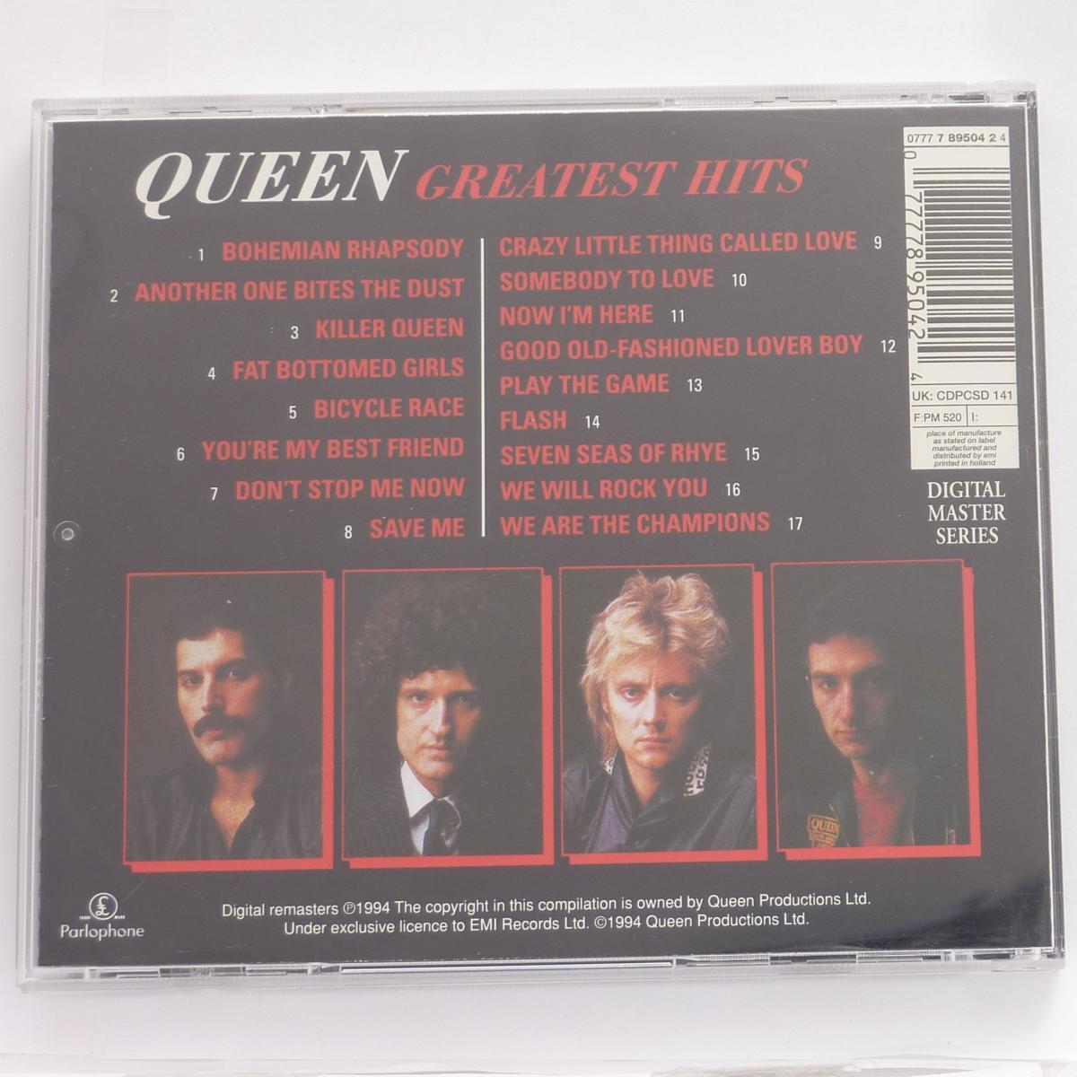 Queen Greatest Hits CD Compilation Reissue Remastered Stereo