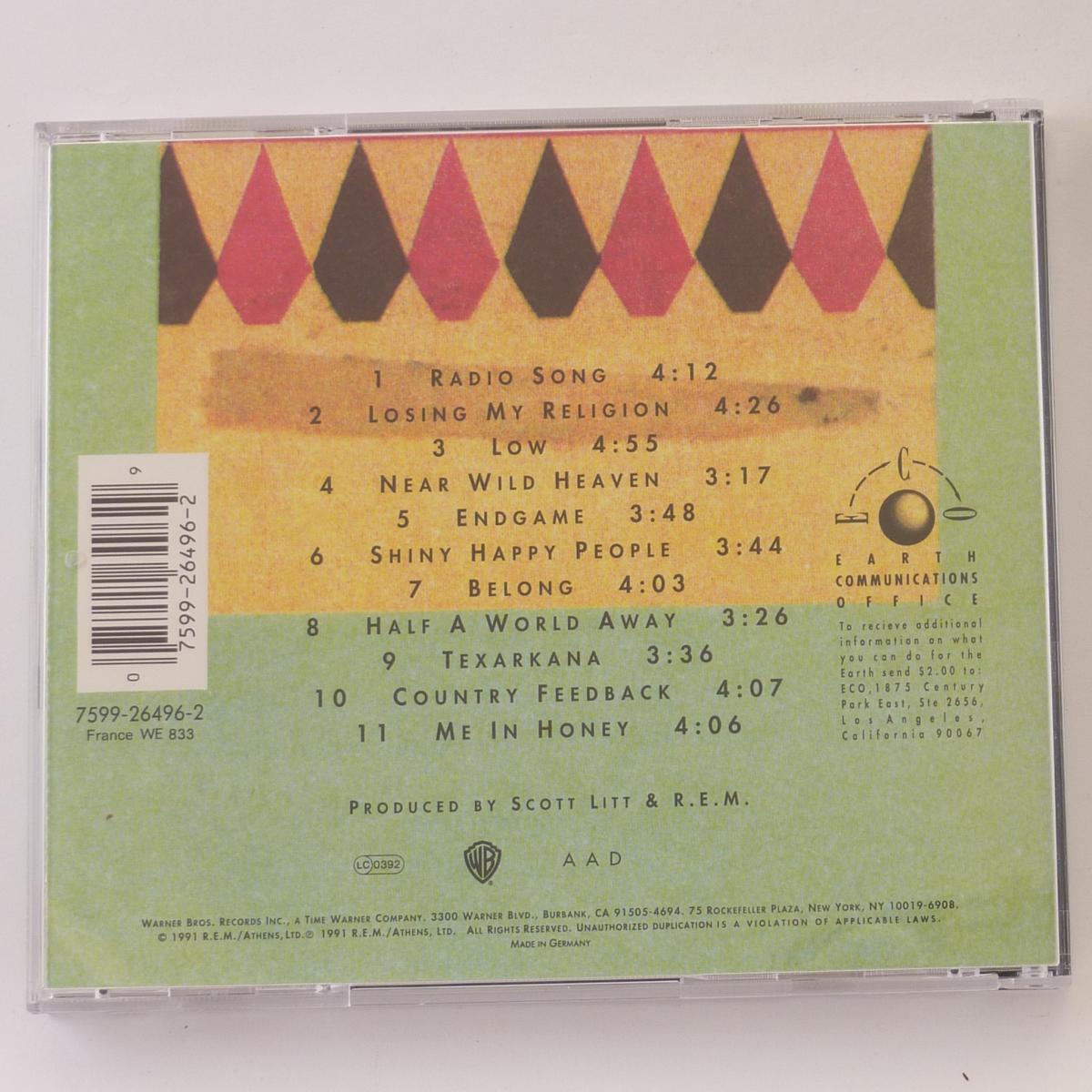 R.E.M. Out Of Time CD Album Stereo