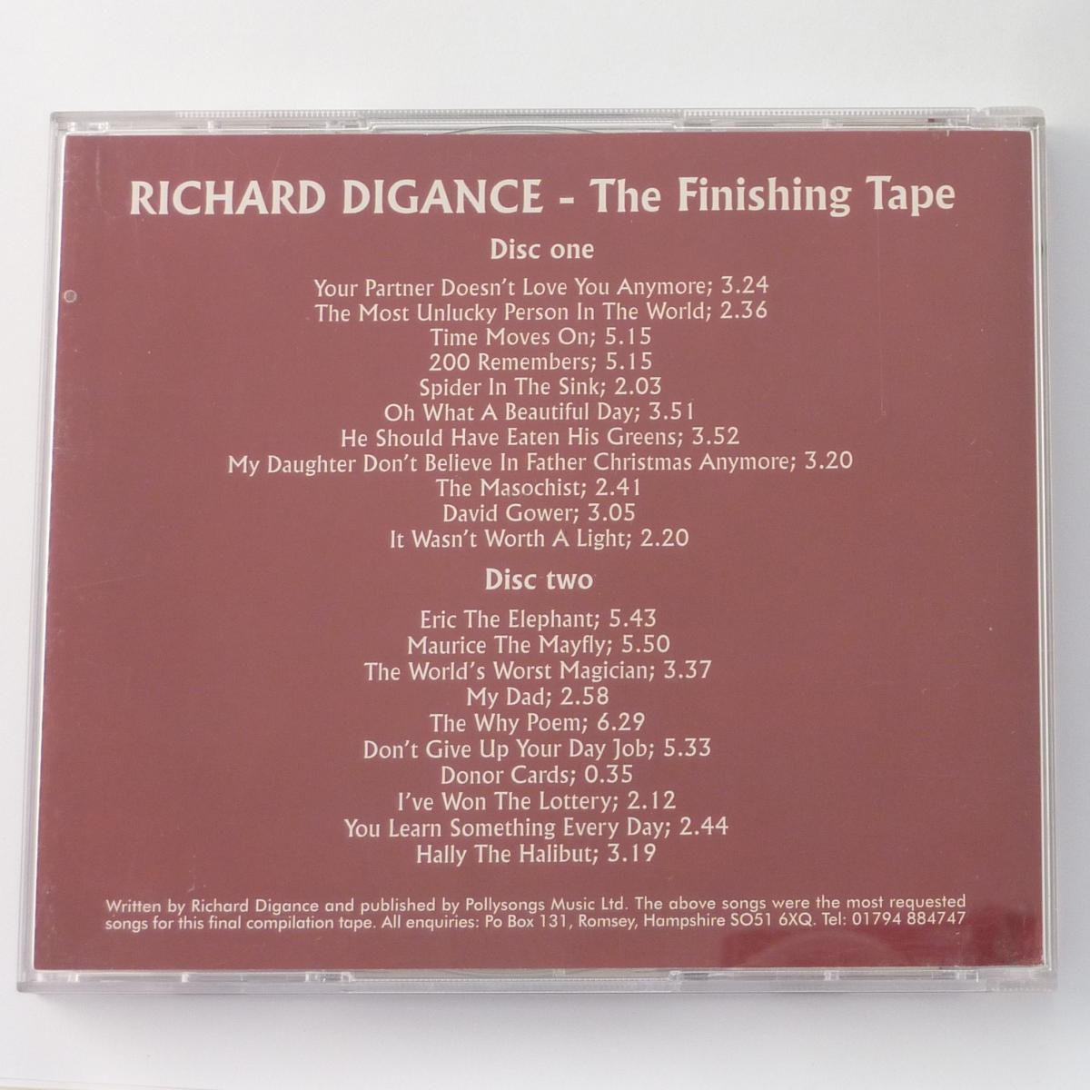 Richard Digance The Finishing Tape 2 x CD Album