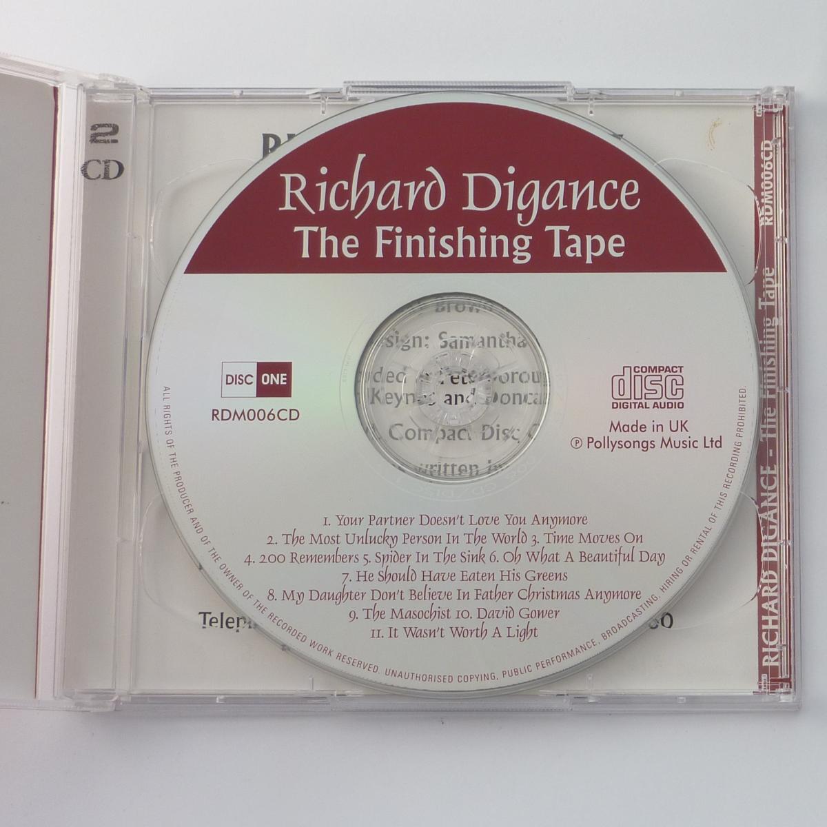 Richard Digance The Finishing Tape 2 x CD Album