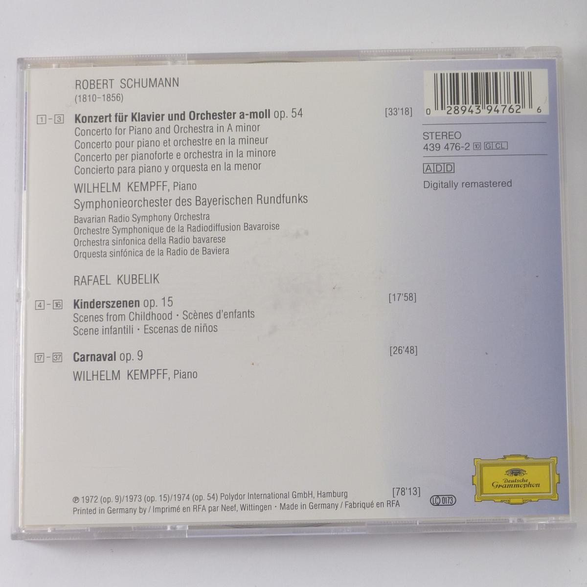 Robert Schumann Classikon 65: Schumann: Klavierkonzert / Kinderszenen / Carnaval CD Compilation