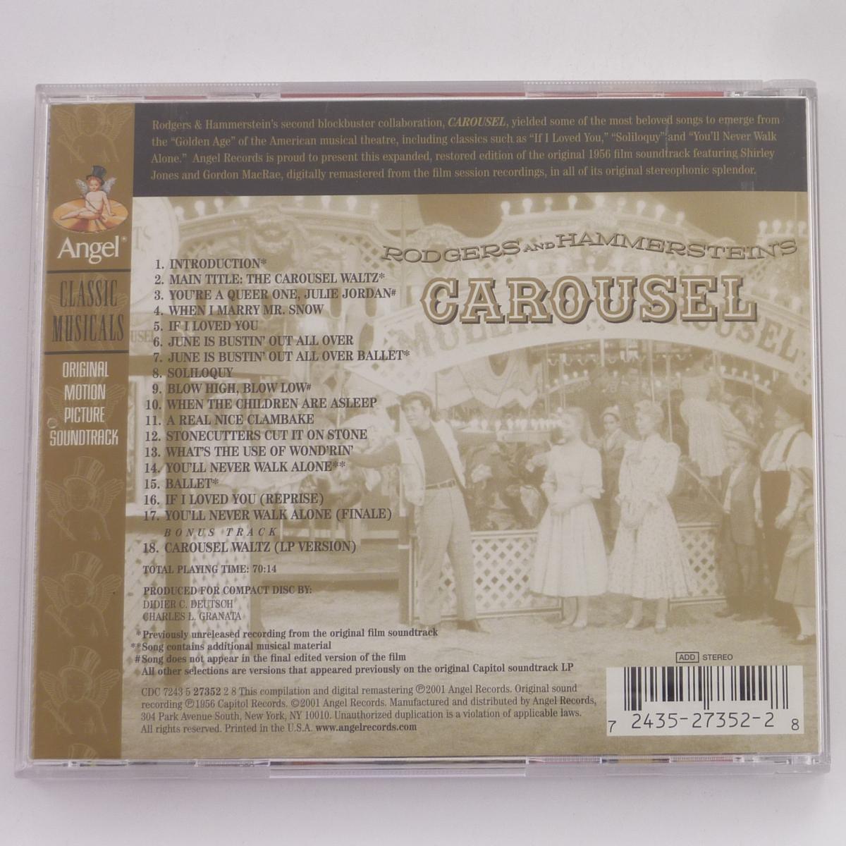 Rodgers & Hammerstein Carousel CD Reissue Remastered Stereo Expanded