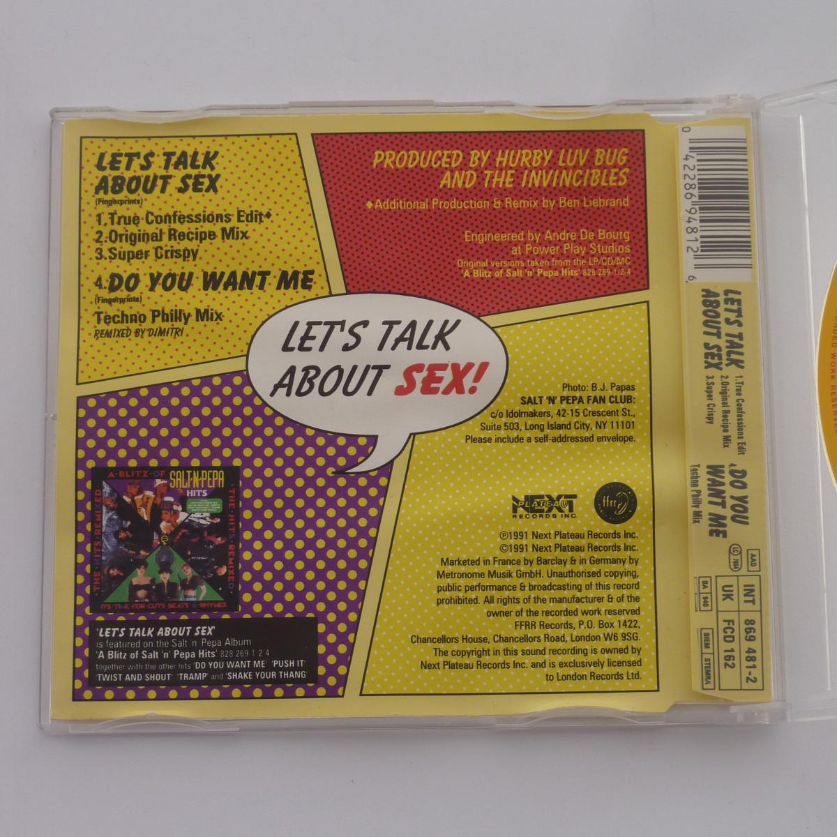 Salt-N-Pepa Let's Talk About Sex! CD Single