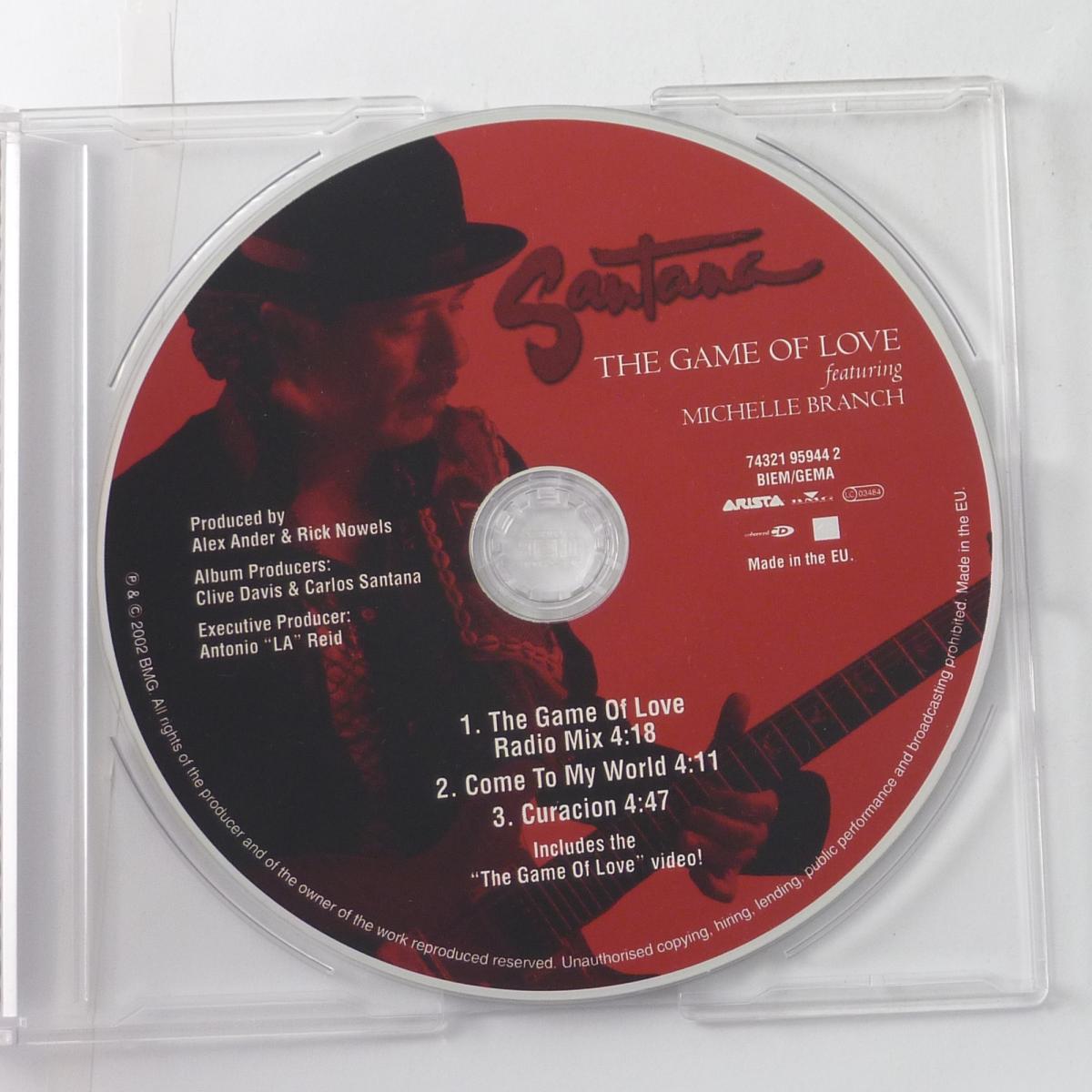 Santana Featuring Michelle Branch The Game Of Love CD Single Enhanced