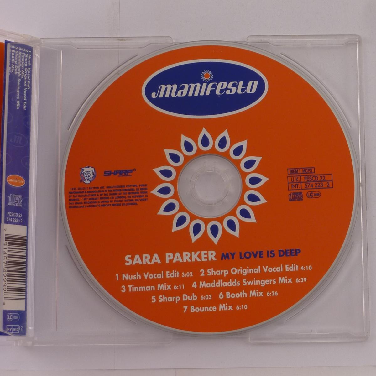 Sara Parker My Love Is Deep CD Single