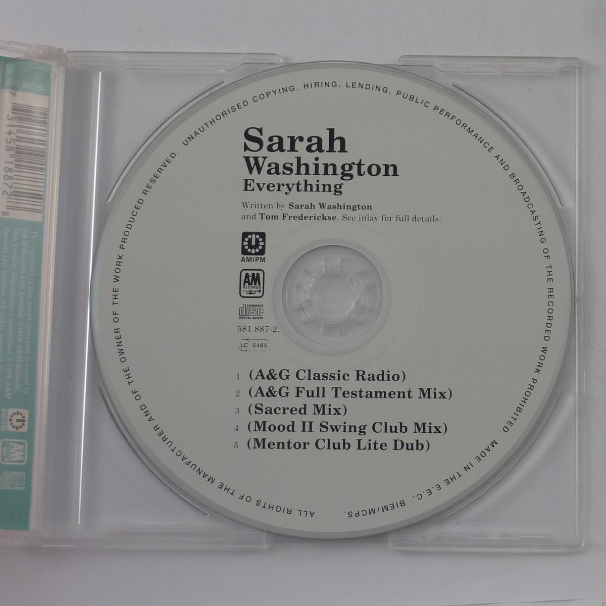 Sarah Washington Everything CD Single