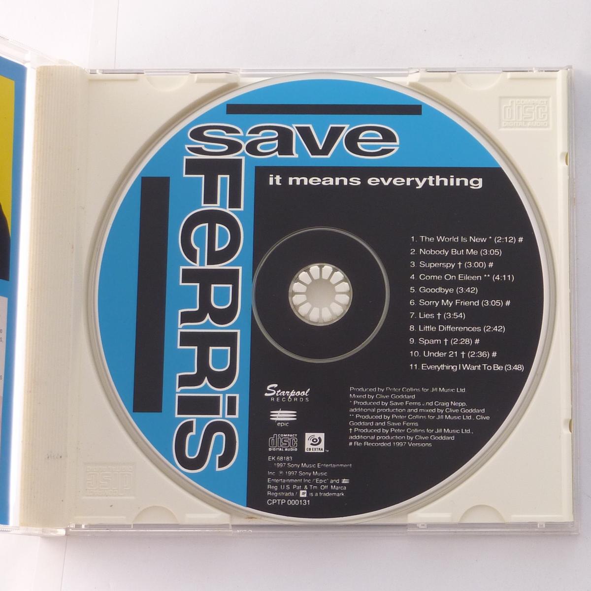Save Ferris It Means Everything CD Album Enhanced