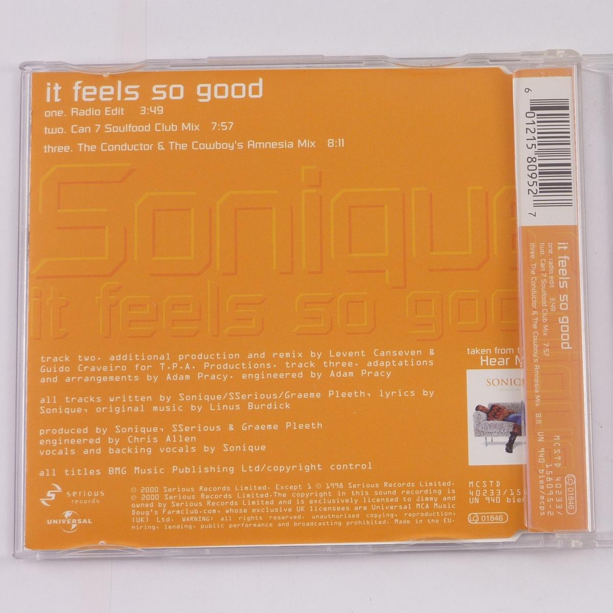 Sonique It Feels So Good CD Single