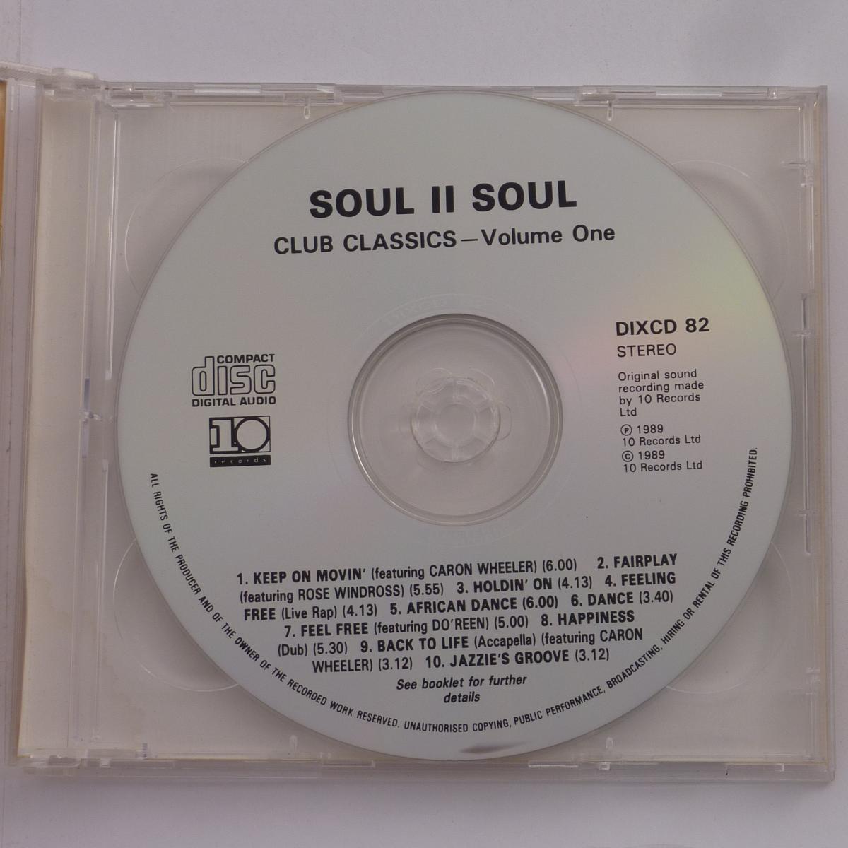 Soul II Soul Club Classics Vol. One CD Album Stereo