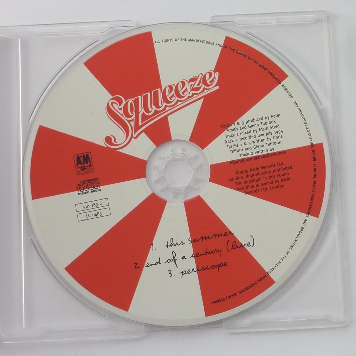 Squeeze This Summer CD Single