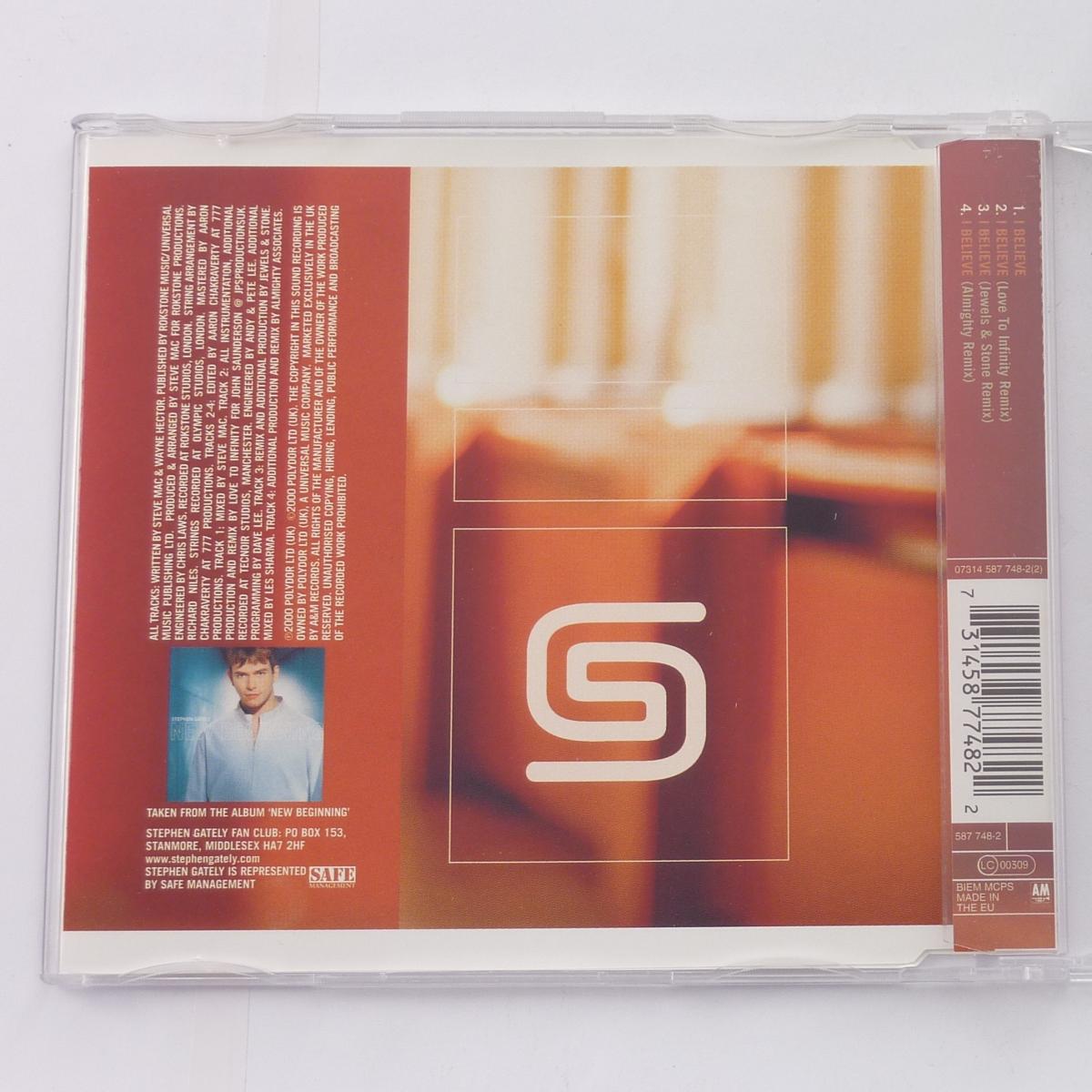 Stephen Gately I Believe CD Single CD2