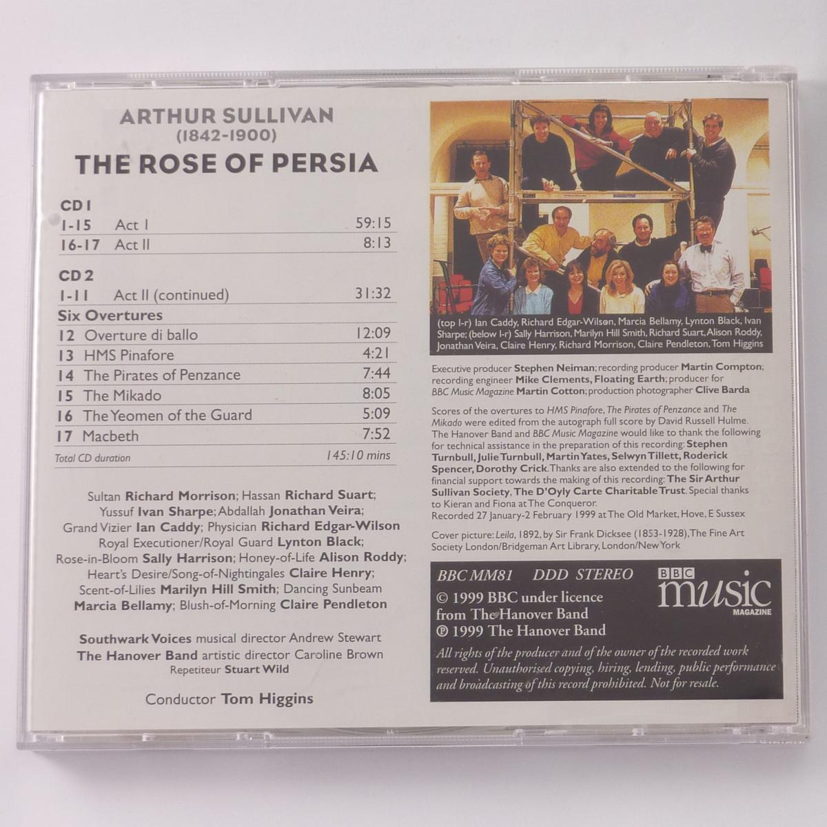 Sullivan, Southwark Voices, The Hanover Band, Tom Higgins The Rose Of Persia / Overtures to The Mikado, HMS Pinafore, Etc. 2 × CD CD-ROM Stereo