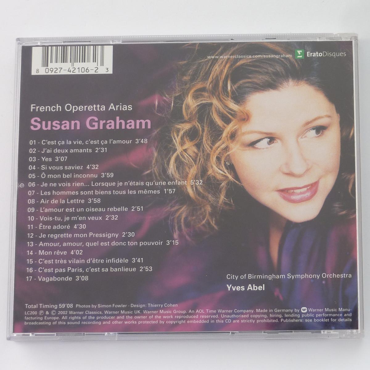 Susan Graham, City Of Birmingham Symphony Orchestra, Yves Abel French Operetta Arias (C'est Ça La Vie, C'est Ça L'amour...) CD Album
