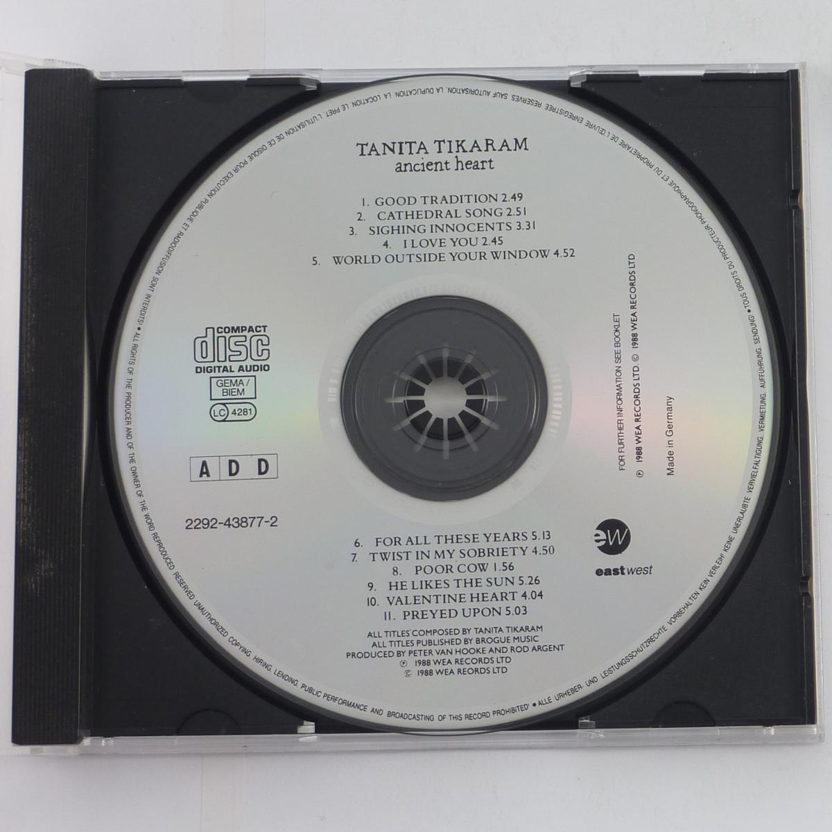 Tanita Tikaram Ancient Heart CD Album