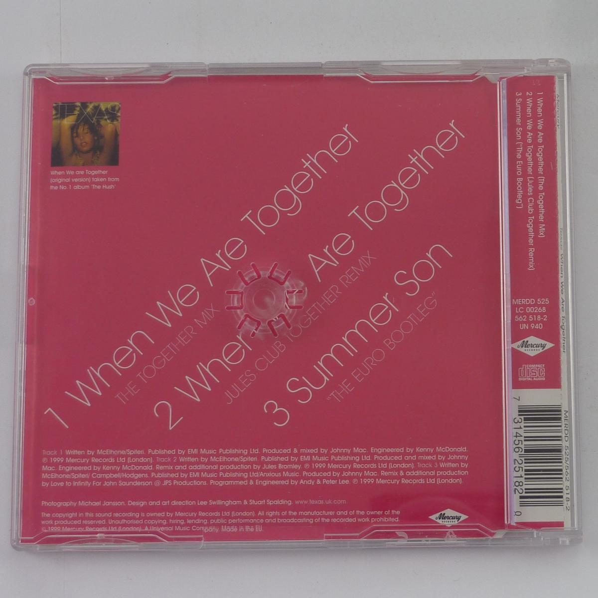 Texas When We Are Together CD Single CD2