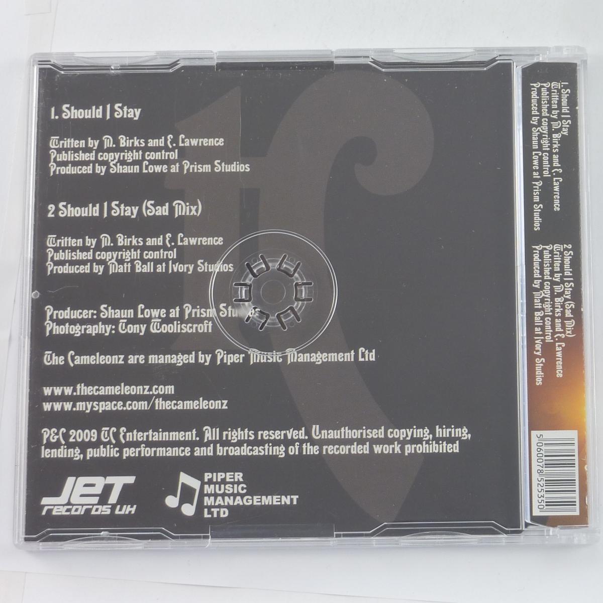 The Cameleonz Should I Stay CD Single