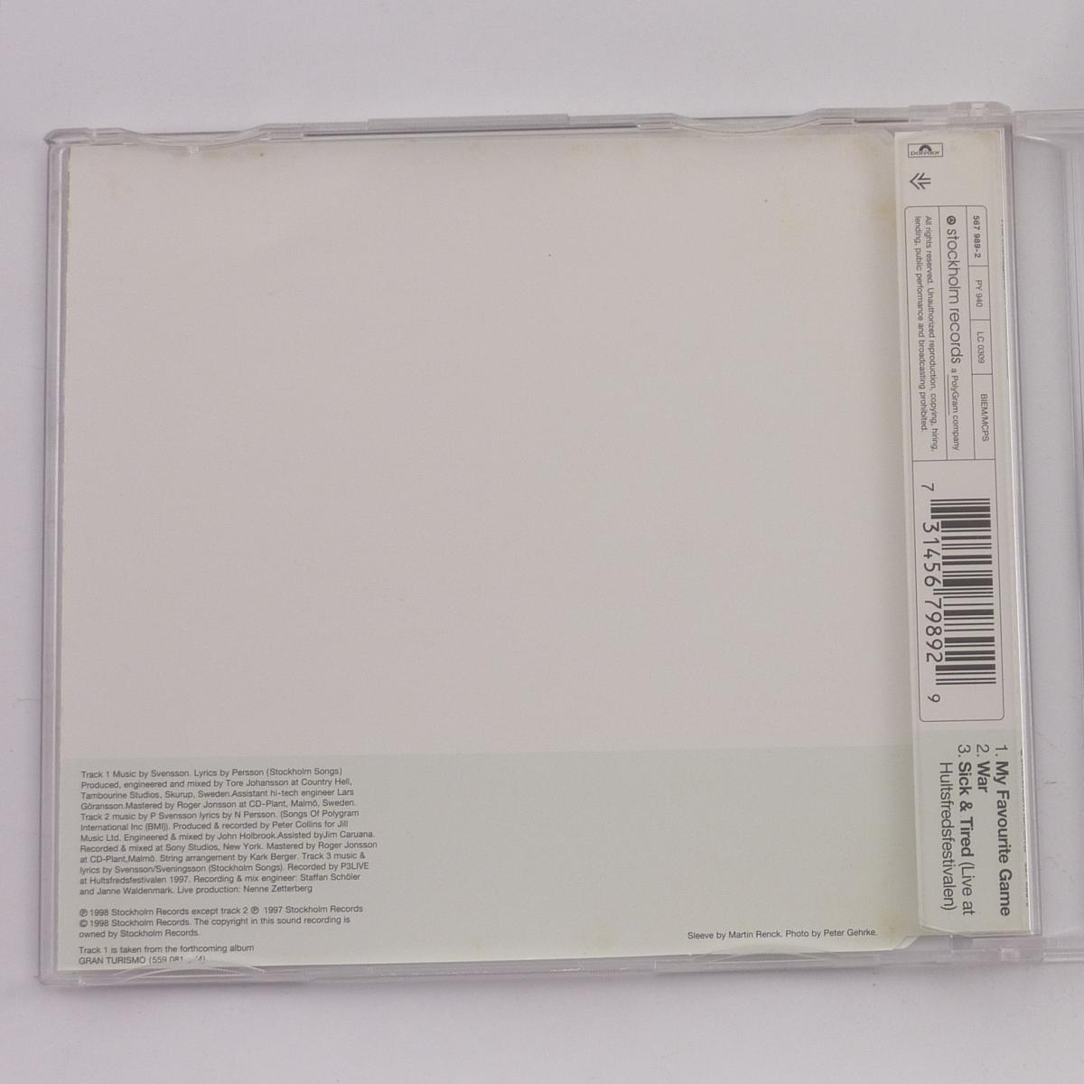 The Cardigans My Favourite Game CD Single