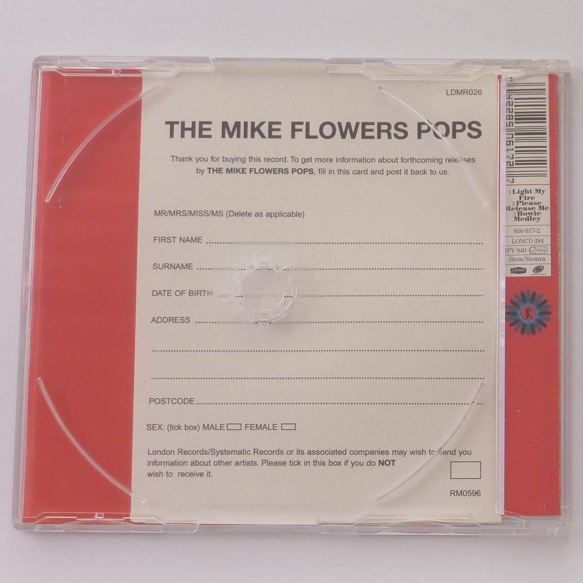 The Mike Flowers Pops Light My Fire / Please Release Me CD Maxi-Single