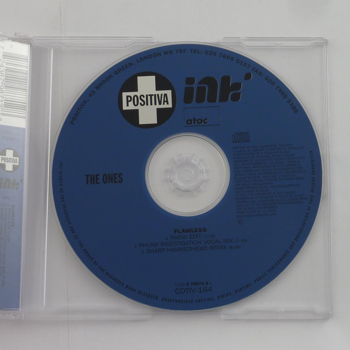 The Ones Flawless CD Single EMI UK Pressing