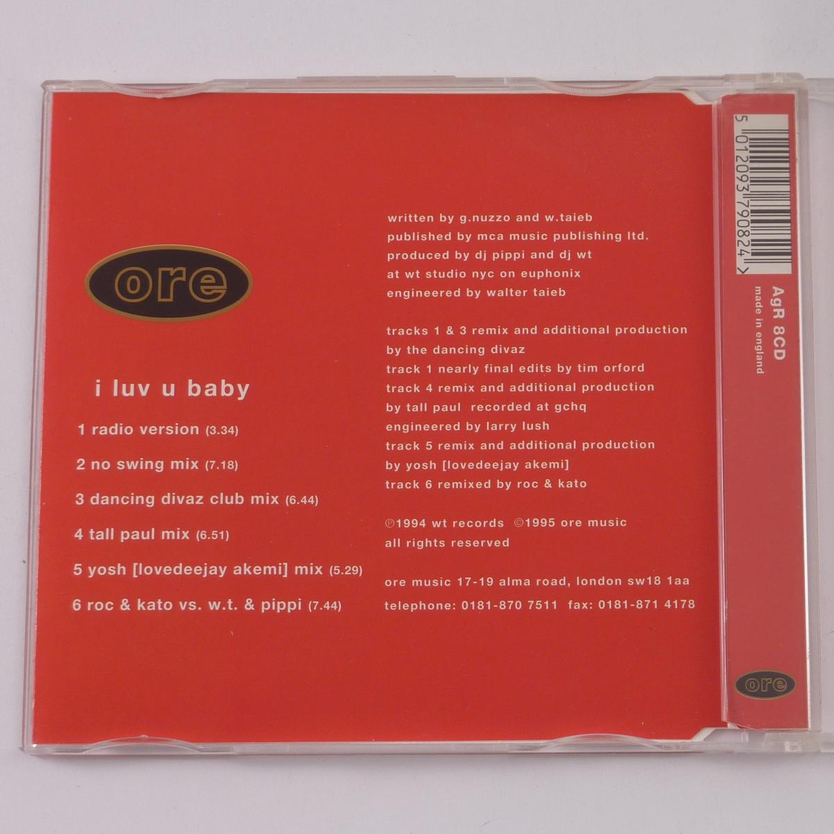 The Original I Luv U Baby CD Single