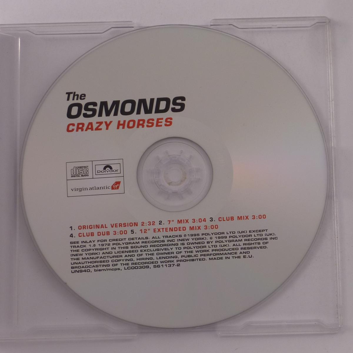 The Osmonds Crazy Horses CD Maxi-Single