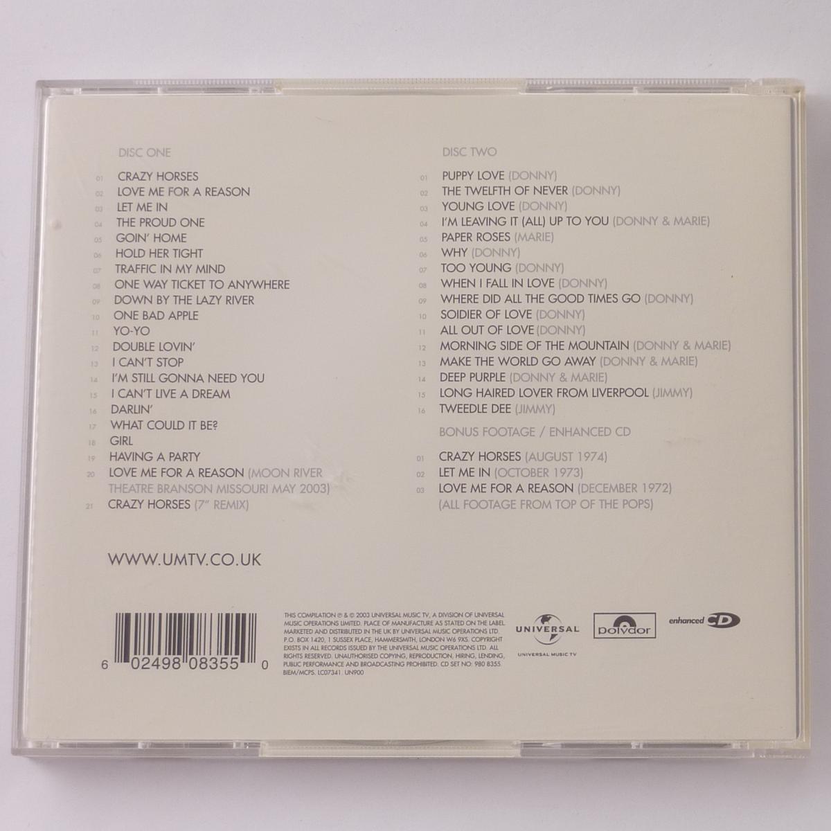 The Osmonds Ultimate Collection (Special Edition) 2 × CD Compilation Enhanced