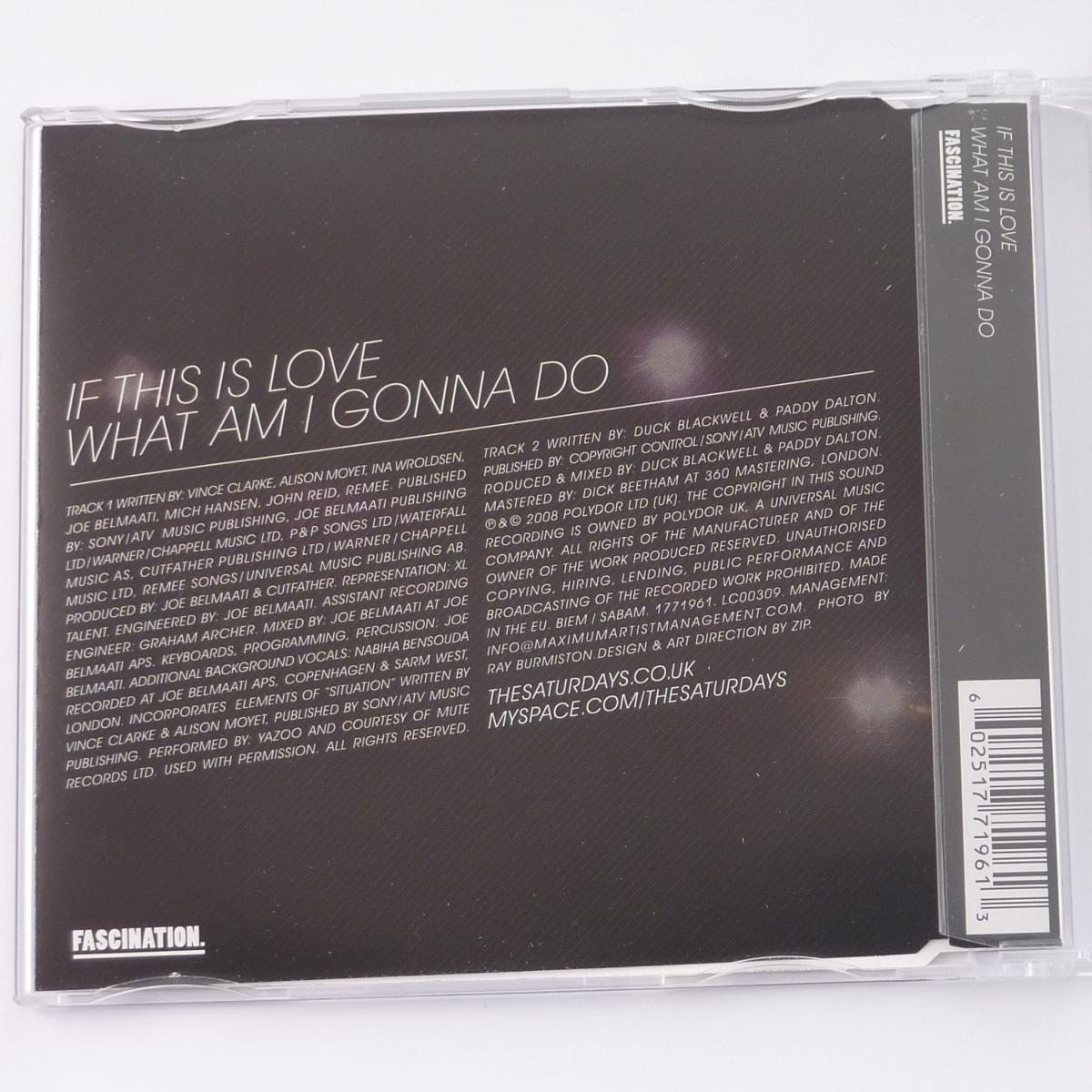 The Saturdays If This Is Love CD Single